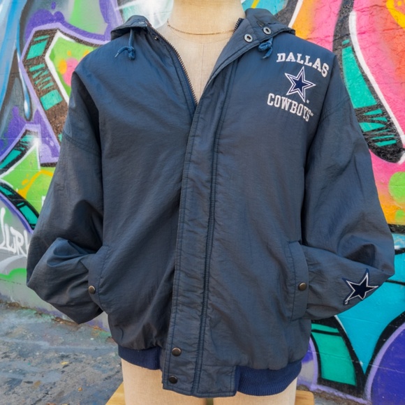 DALLAS COWBOYS NFL Vintage Puffer Jacket Size Large | Unique retro embroidery - Picture 3 of 14